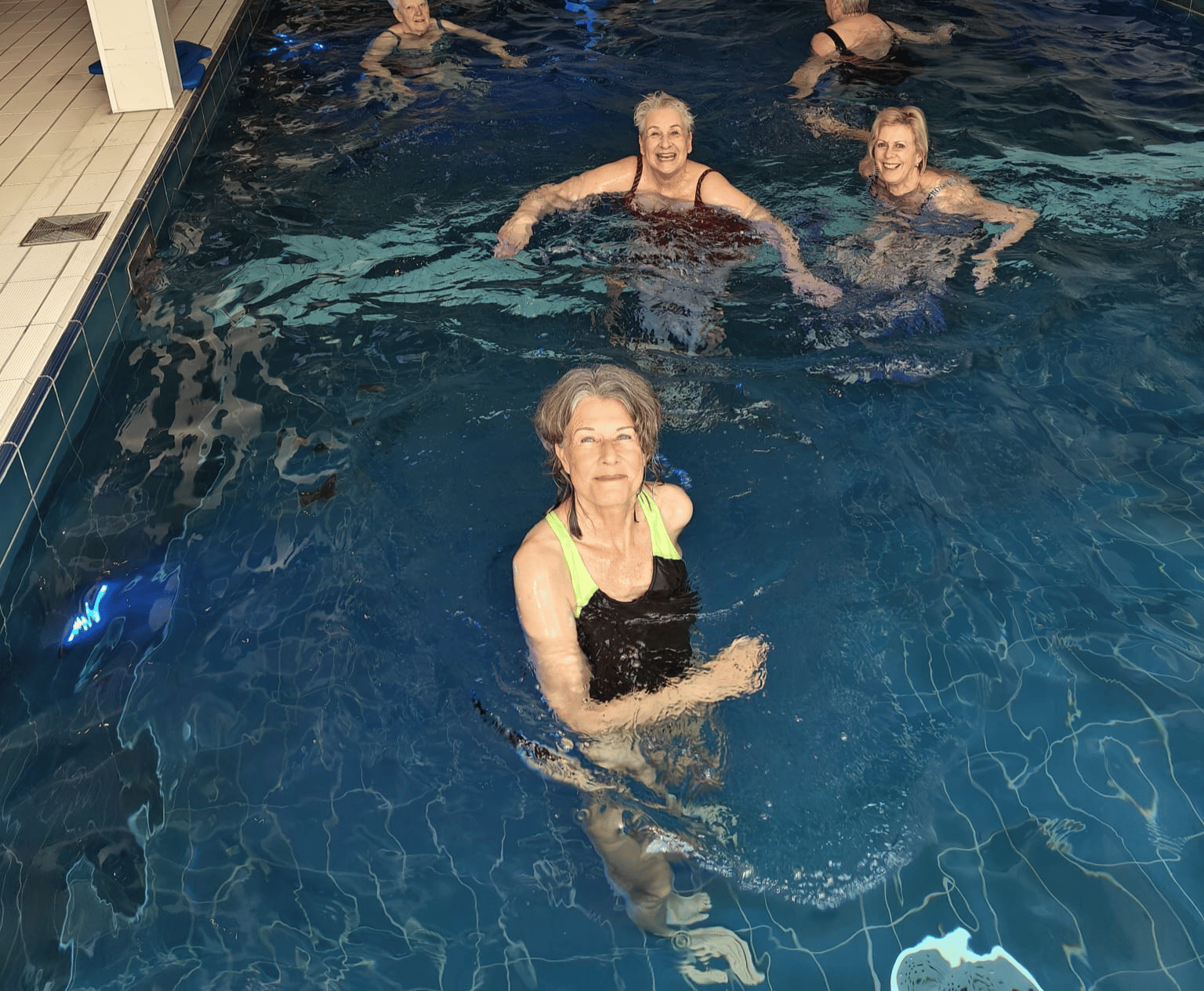 Aquafitness les in het water